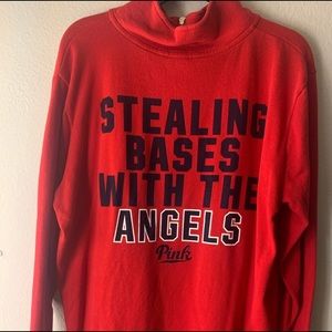Red turtleneck PINK sweatshirt in a size large.